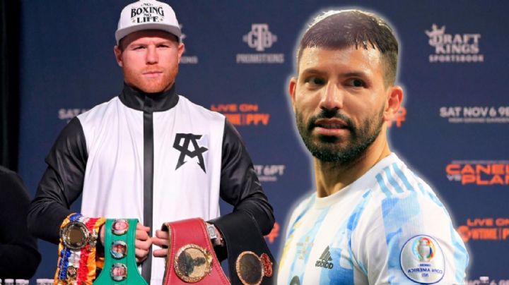 Sergio 'Kun' Agüero y Saúl 'Canelo' Álvarez acuerdan la paz tras el campeonato de Argentina