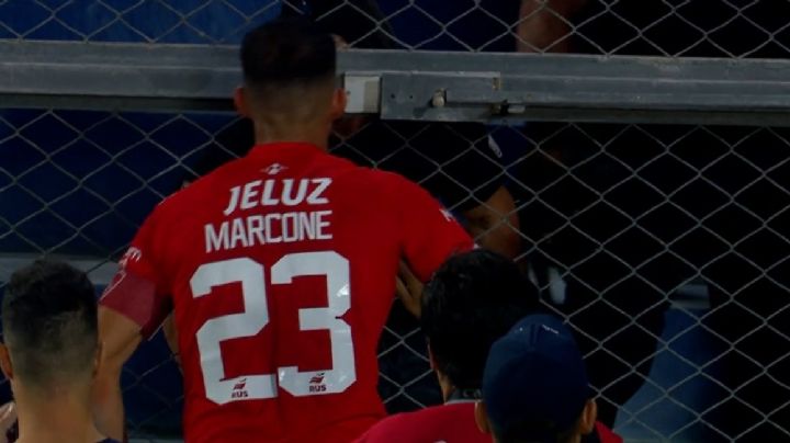 Iván Marcone se encara con seguridad ante riña en el partido de Boca Juniors vs Independiente