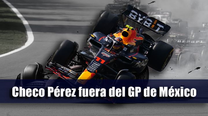 Sergio Pérez queda fuera del Gran Premio de México tras accidente en la primera vuelta