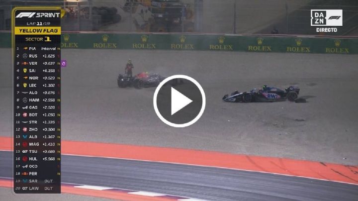 VIDEO | El accidente de Checo Pérez que lo dejó fuera de la carrera Sprint de Qatar