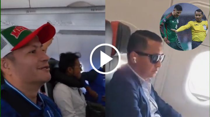 Video: Reporteros Hondureños SE BURLAN del árbitro del partido vs México al encontrarlo en EL AVIÓN