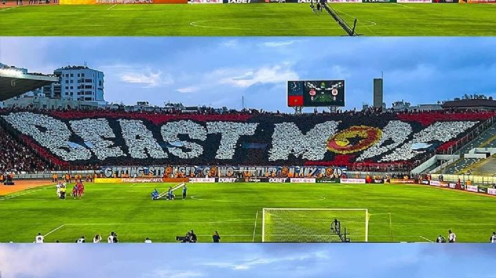 Gokú se hace presente en Estadio de Marruecos con espectacular mosaico