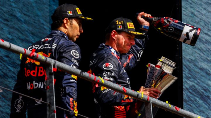 Checo Pérez y Max Verstappen REPITEN podio y se convierten en las figuras del GP de Bélgica 2023